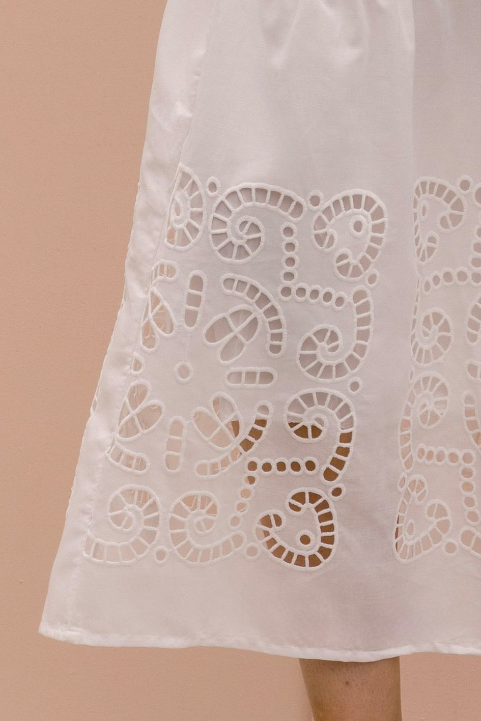 BRODERIE MIDI SKIRT