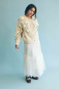 MIA TULLE SKIRT - MILK