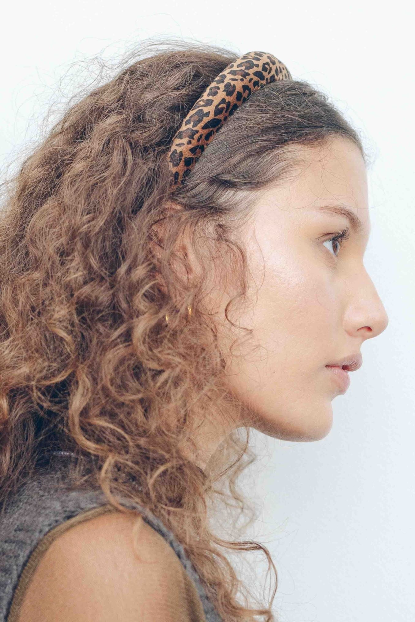 SKINNY PADDED BAND - LEOPARD PRINT