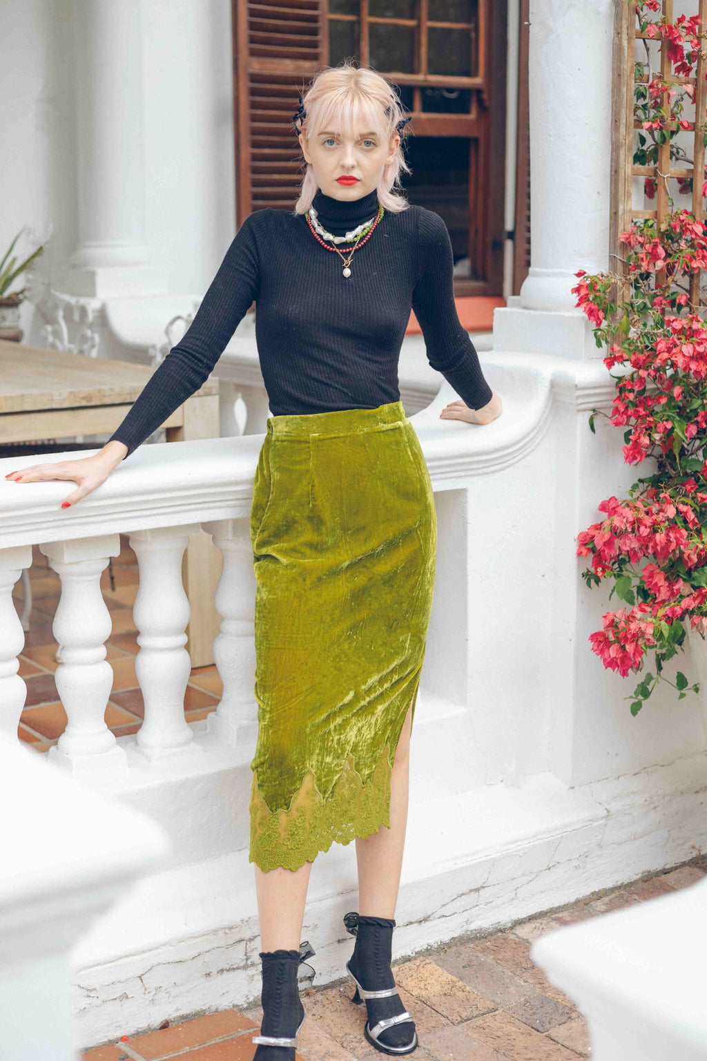 VALENTINA VELVET SKIRT