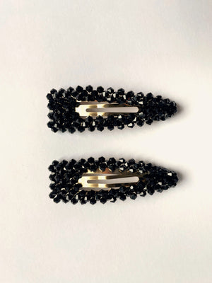 BLACK CRYSTAL SNAP CLIPS