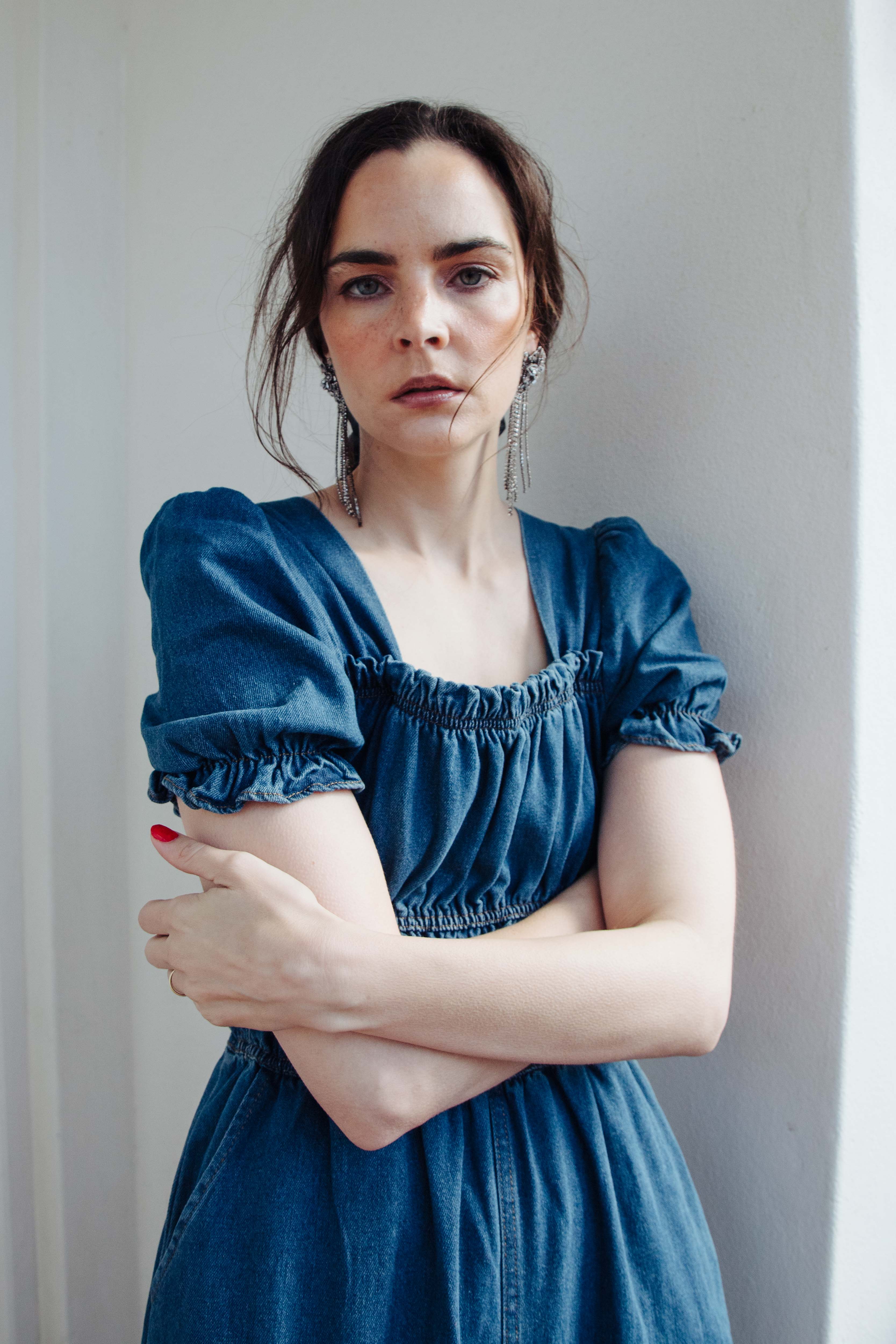 DENIM WIDE-LEG JUMPSUIT