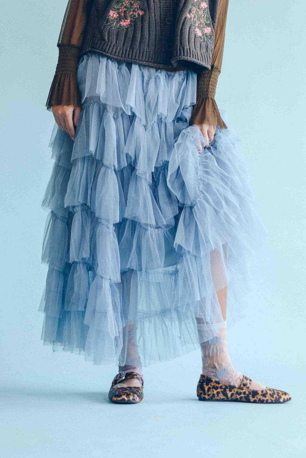 SAPPHIRE TULLE SKIRT