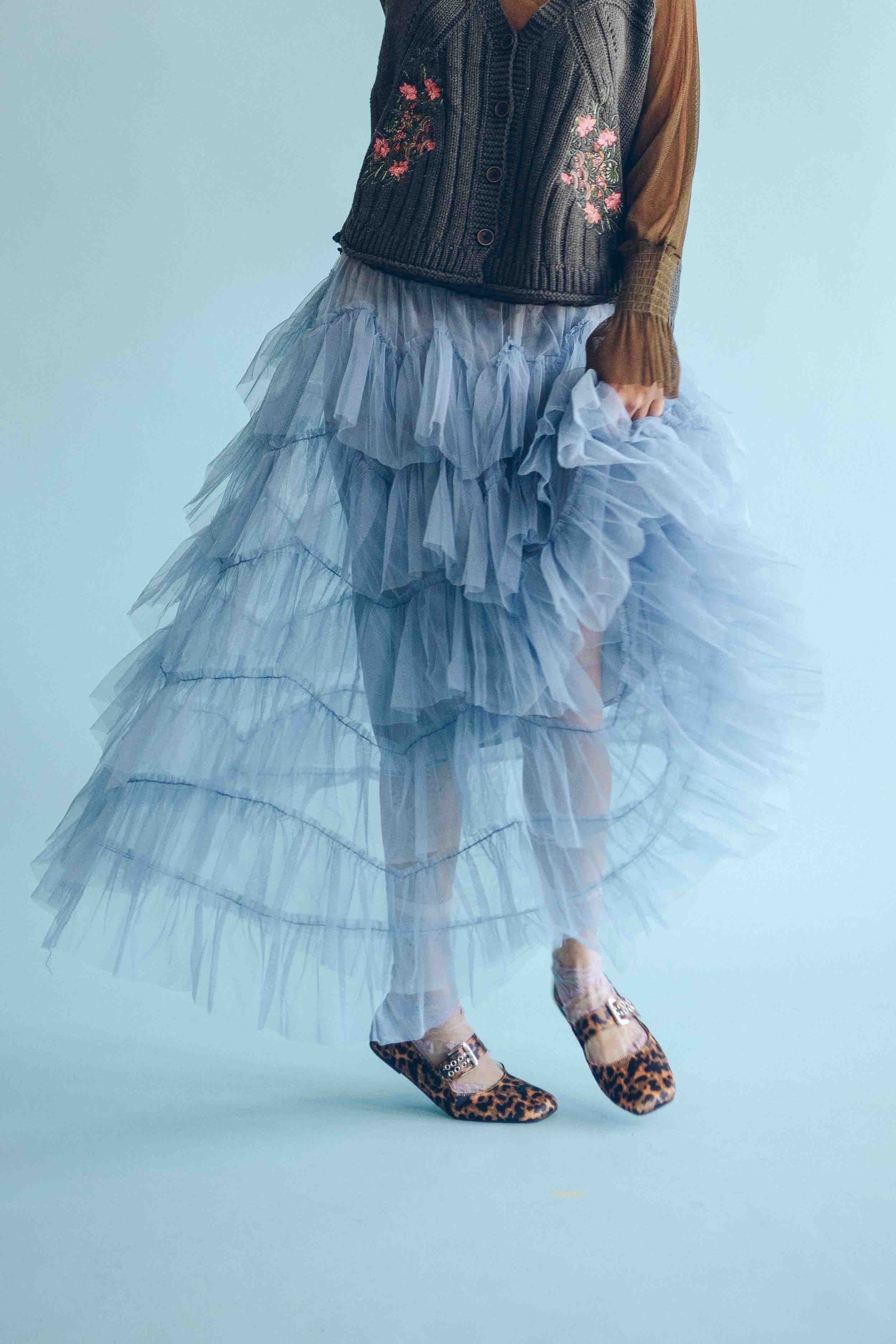 SAPPHIRE TULLE SKIRT