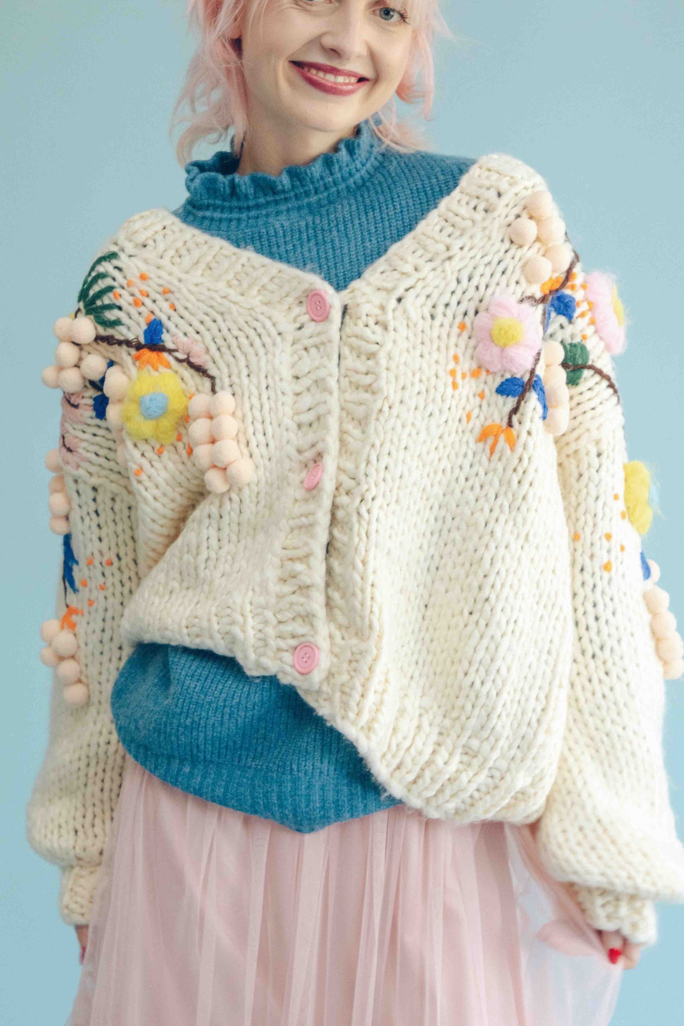 CHUNKY BLOSSOM CARDIGAN