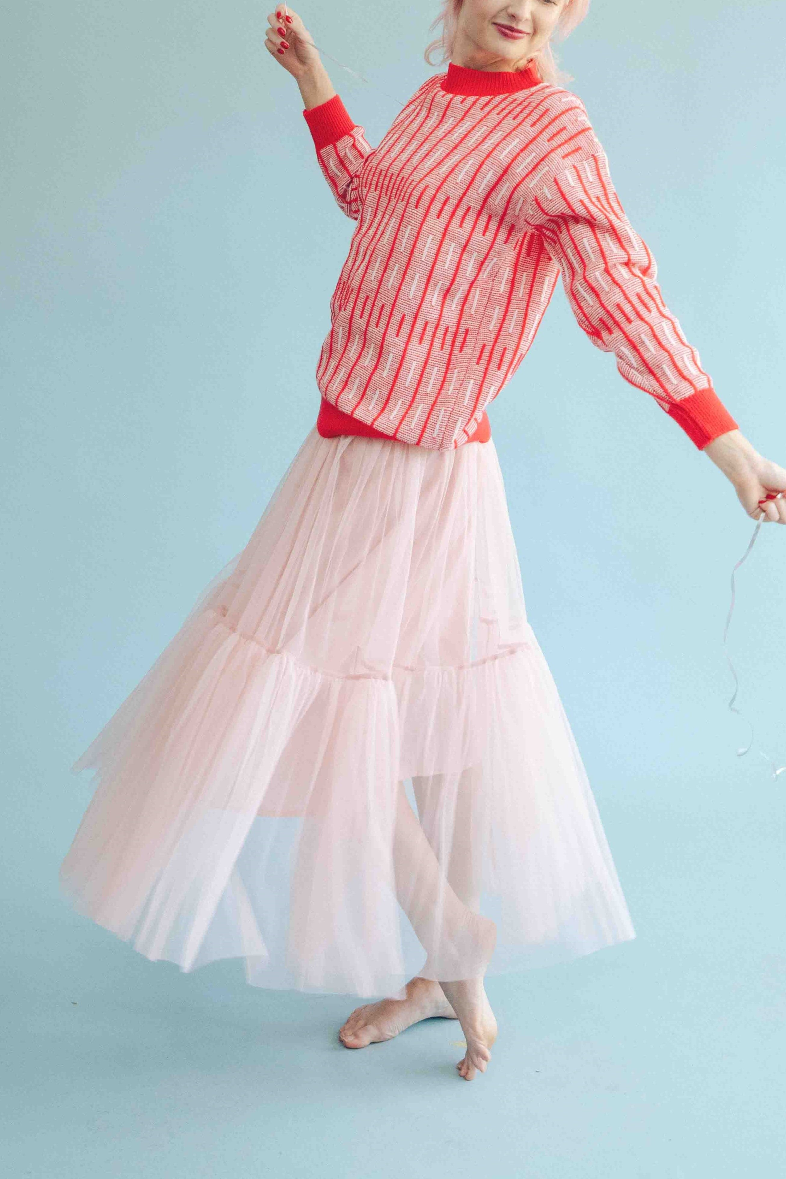 MIA TULLE SKIRT - ROSE