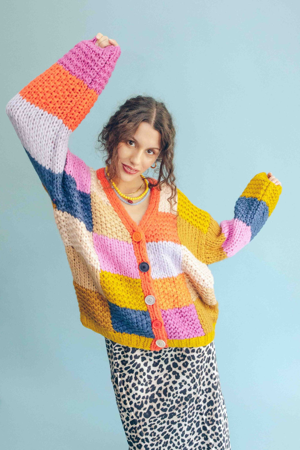 CHUNKY PATCHWORK CARDIGAN