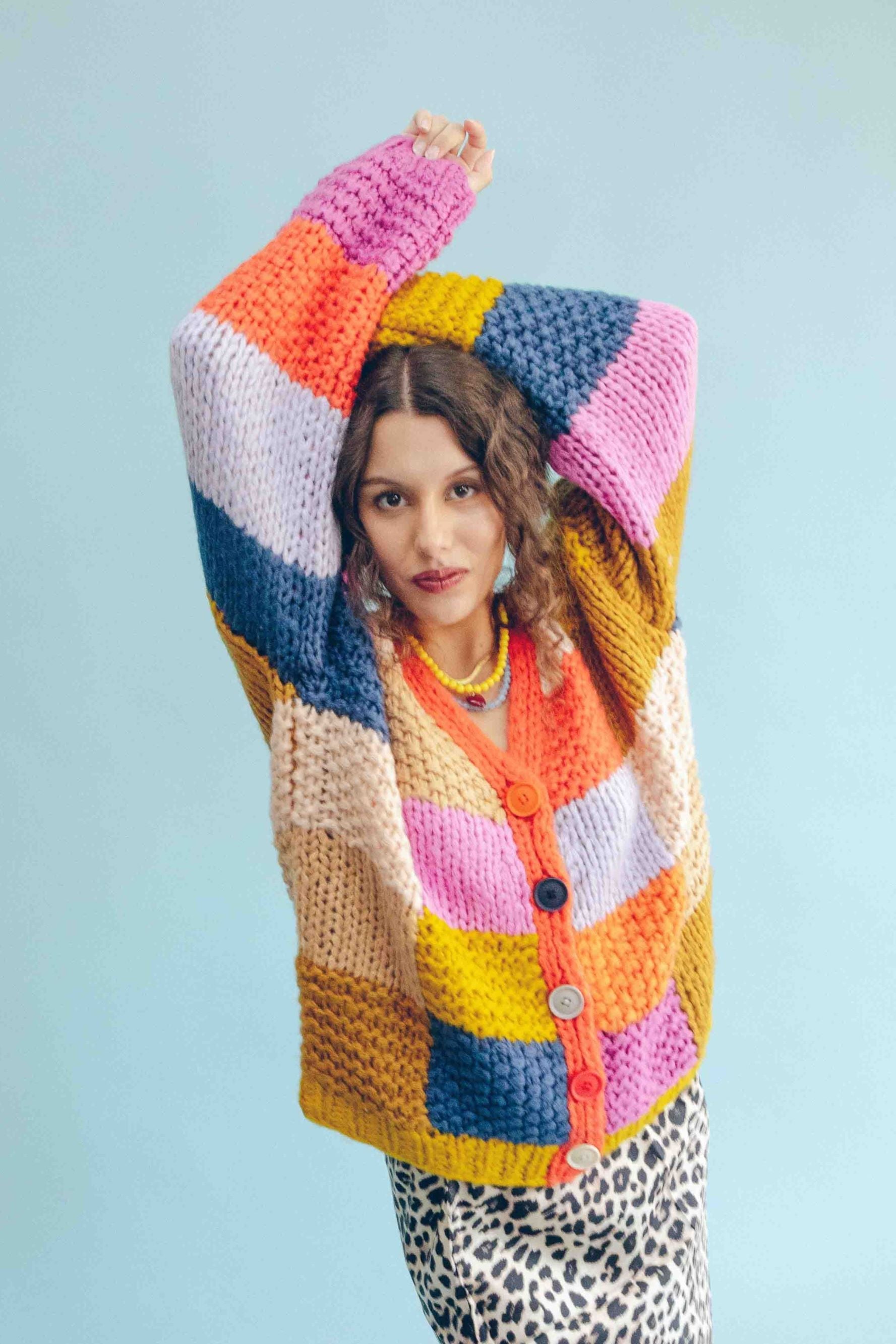 CHUNKY PATCHWORK CARDIGAN