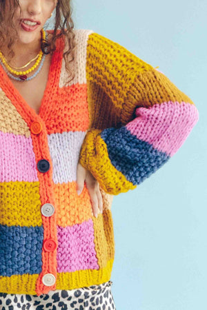 CHUNKY PATCHWORK CARDIGAN