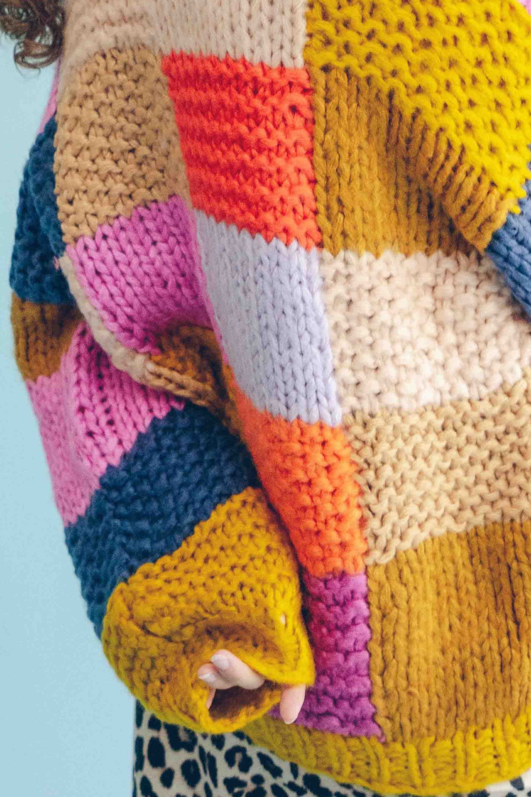 CHUNKY PATCHWORK CARDIGAN