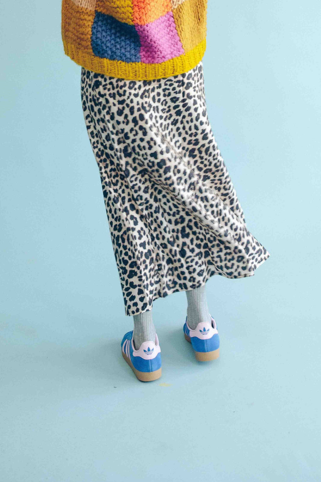 SATIN LEOPARD-PRINT SKIRT