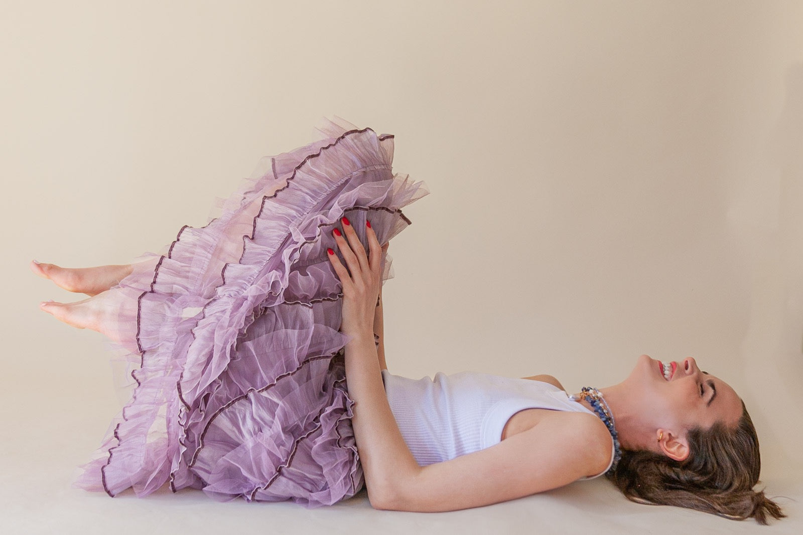 OLIVIA TULLE SKIRT - ORCHID