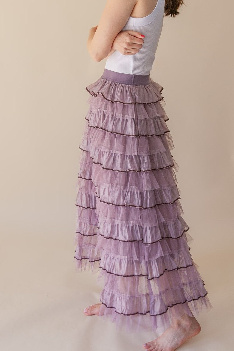 OLIVIA TULLE SKIRT - ORCHID
