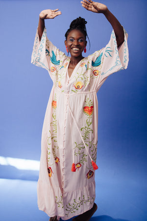 MAXI EMBROIDERED DRESS