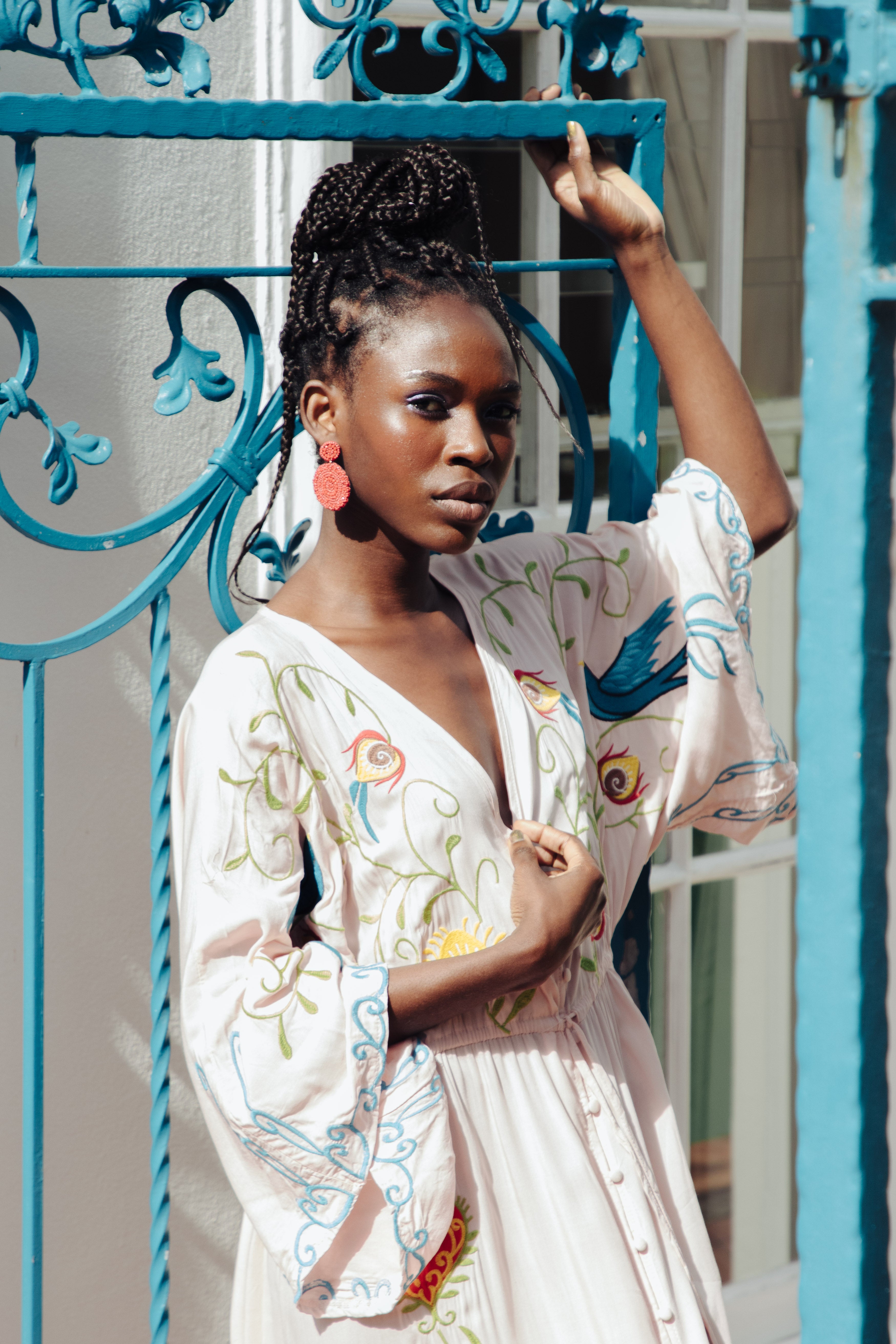 MAXI EMBROIDERED DRESS