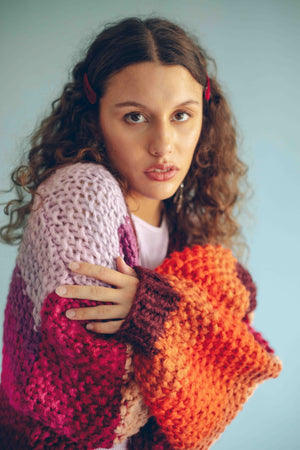 CHUNKY MULTI-COLOURED CARDIGAN