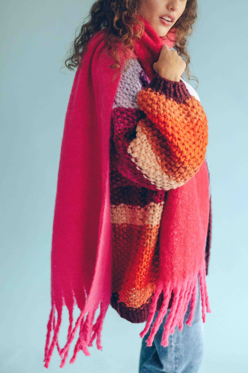 OMBRE SCARF - PINK