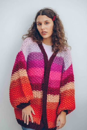 CHUNKY MULTI-COLOURED CARDIGAN