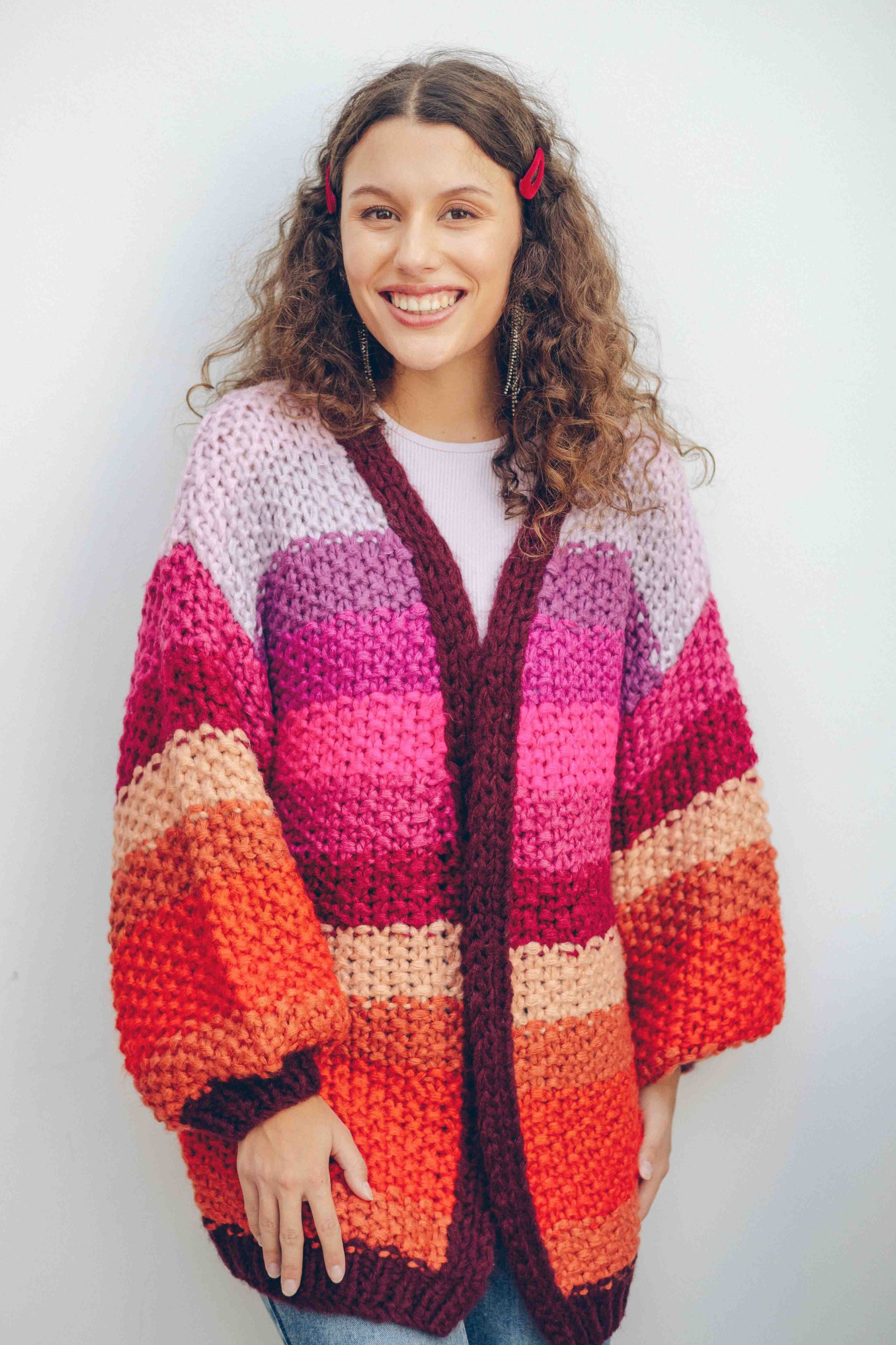CHUNKY MULTI-COLOURED CARDIGAN