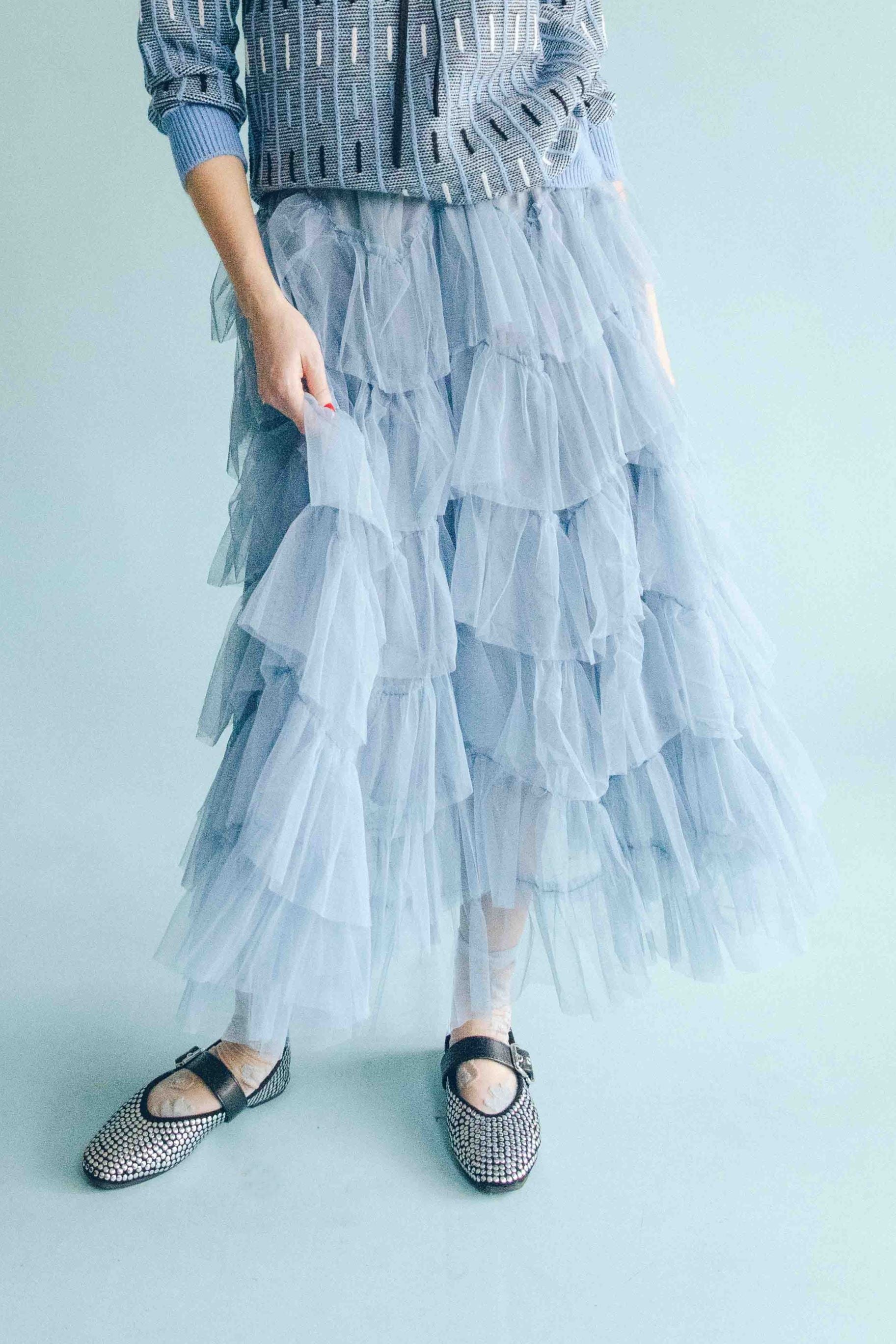 SAPPHIRE TULLE SKIRT