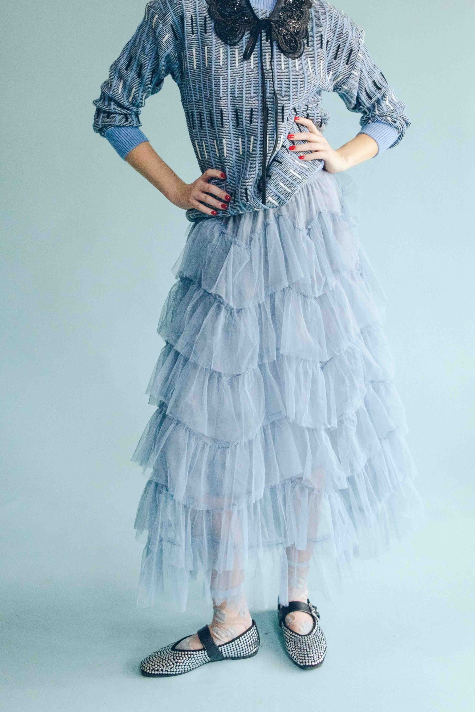 SAPPHIRE TULLE SKIRT