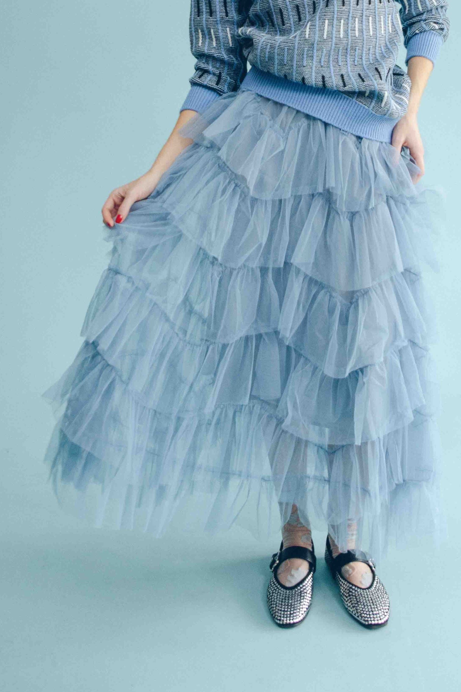 SAPPHIRE TULLE SKIRT