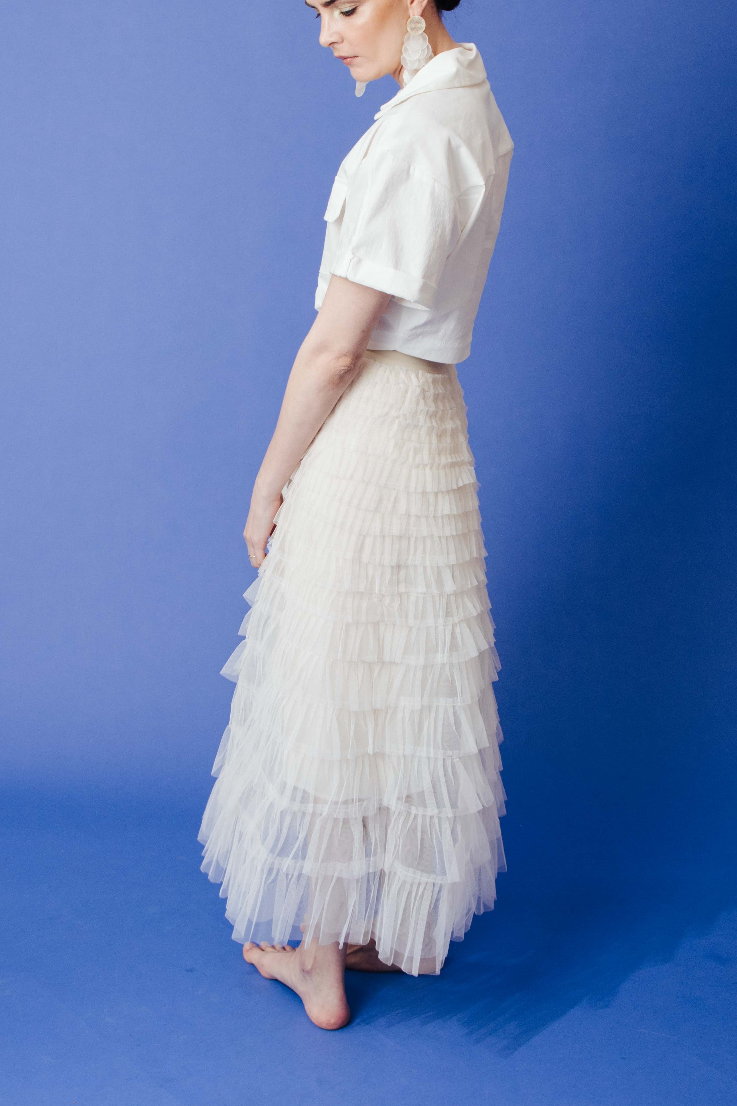 RUFFLE TUILLE SKIRT