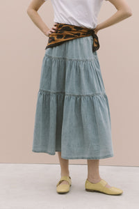 DENIM MIDI SKIRT