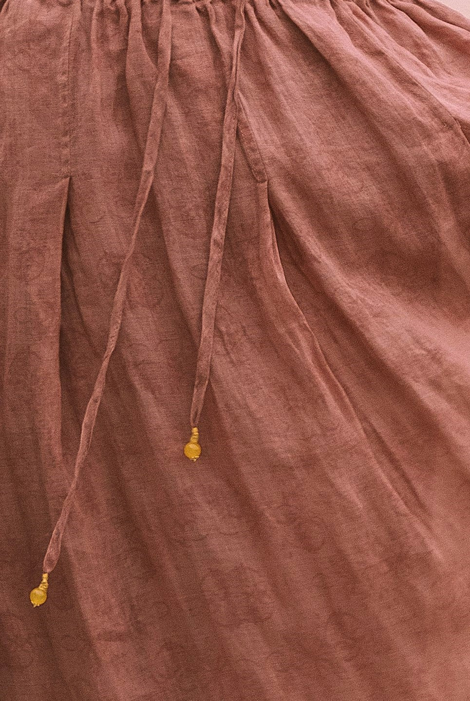 PRINTED VOILE SKIRT - ROSE