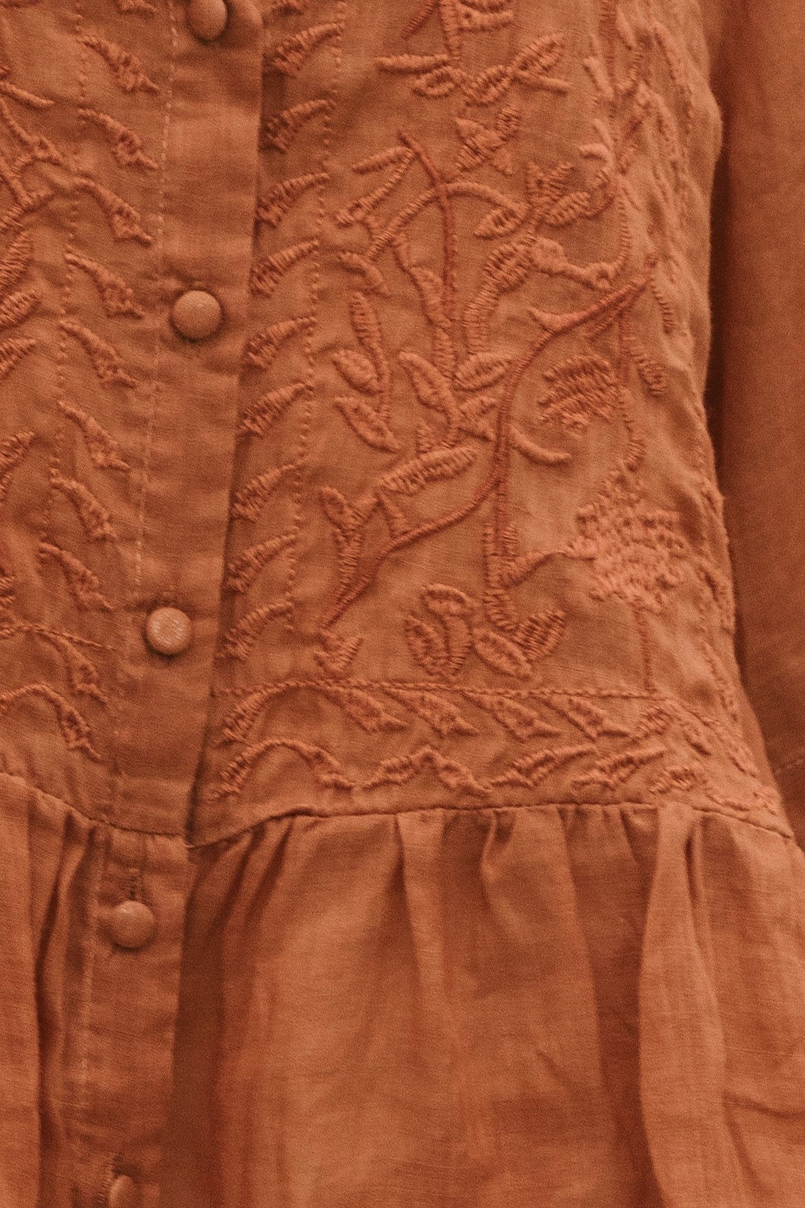 EMBROIDERED VOILE PEPLUM - GINGER