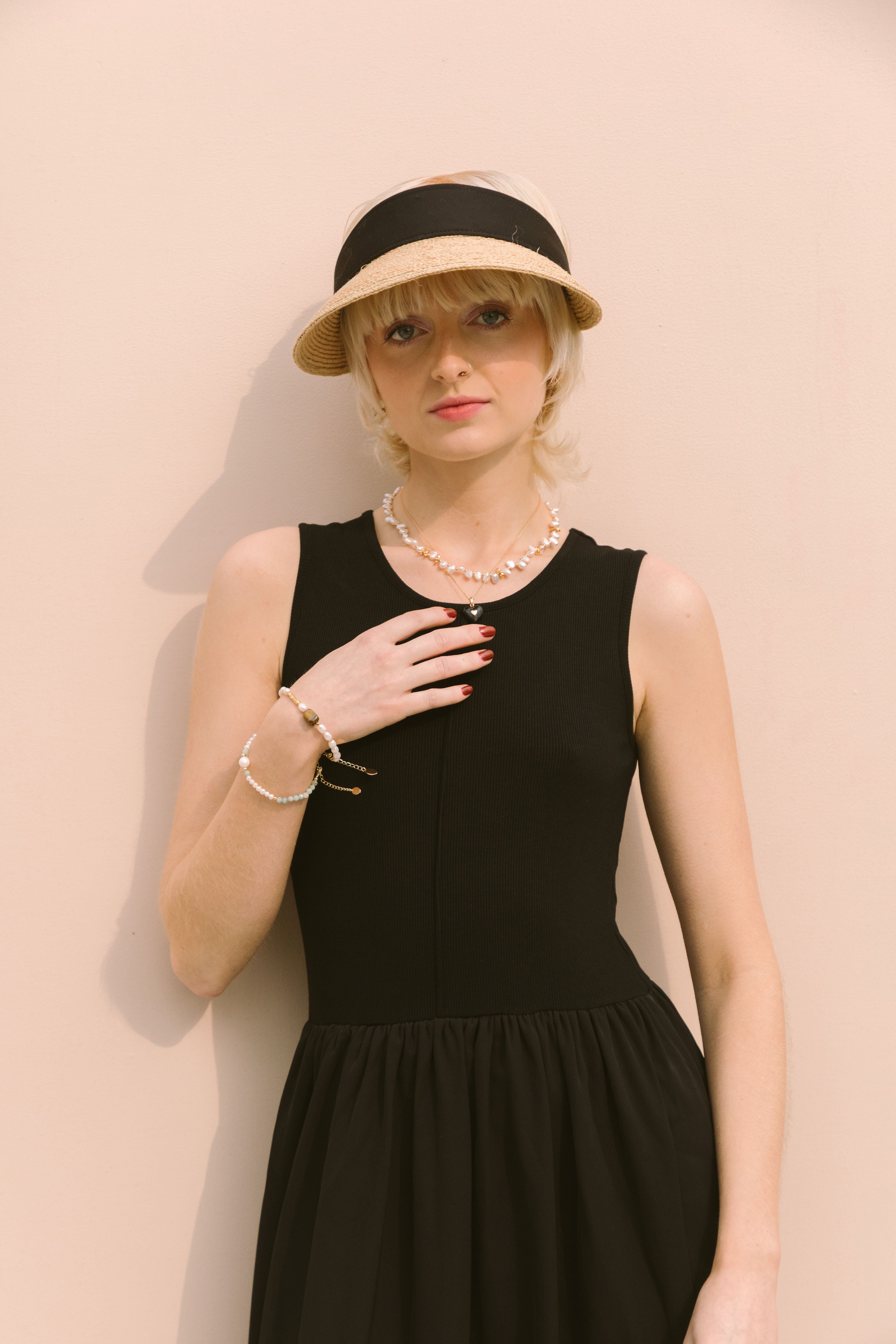 KNIT-WOVEN MIDI DRESS