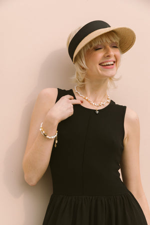 KNIT-WOVEN MIDI DRESS