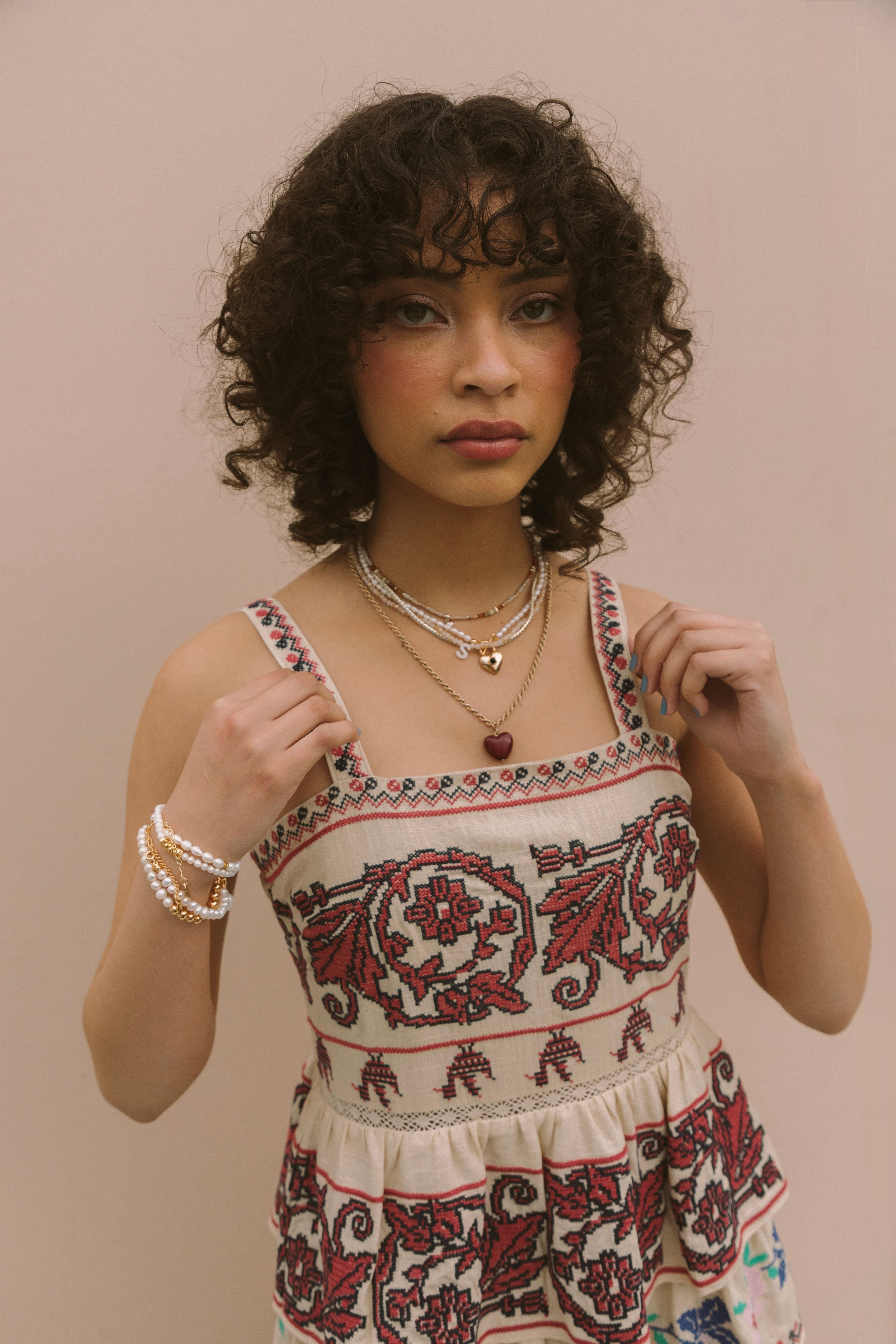 PREMIUM FULLY EMBROIDERED TIERED MAXI DRESS