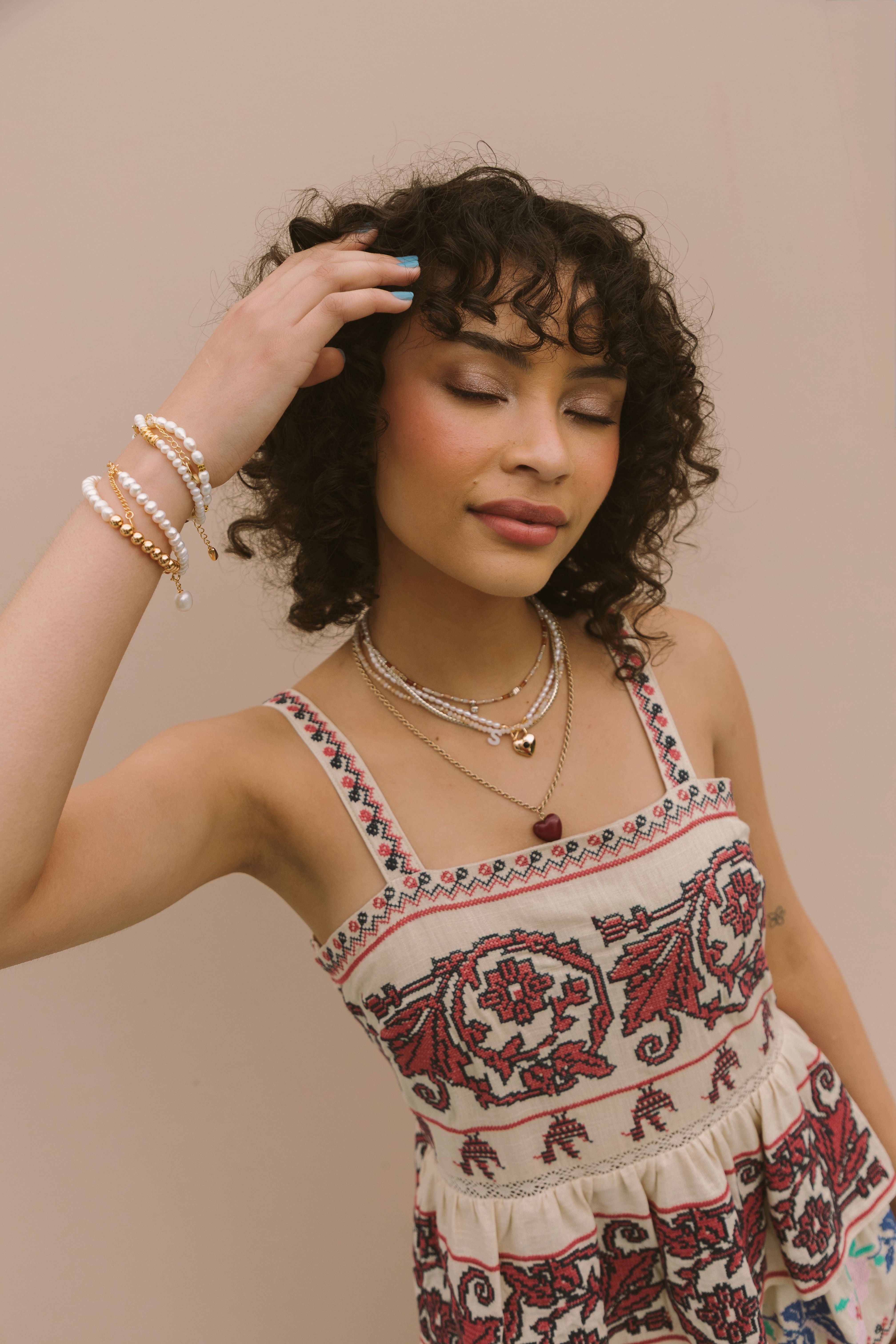 PREMIUM FULLY EMBROIDERED TIERED MAXI DRESS