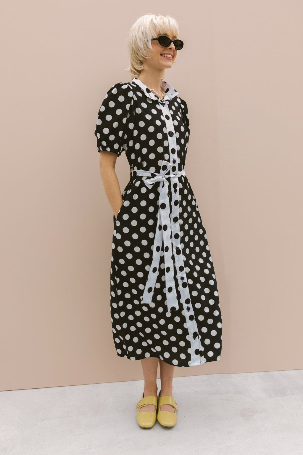 POLKADOT SHIRT DRESS