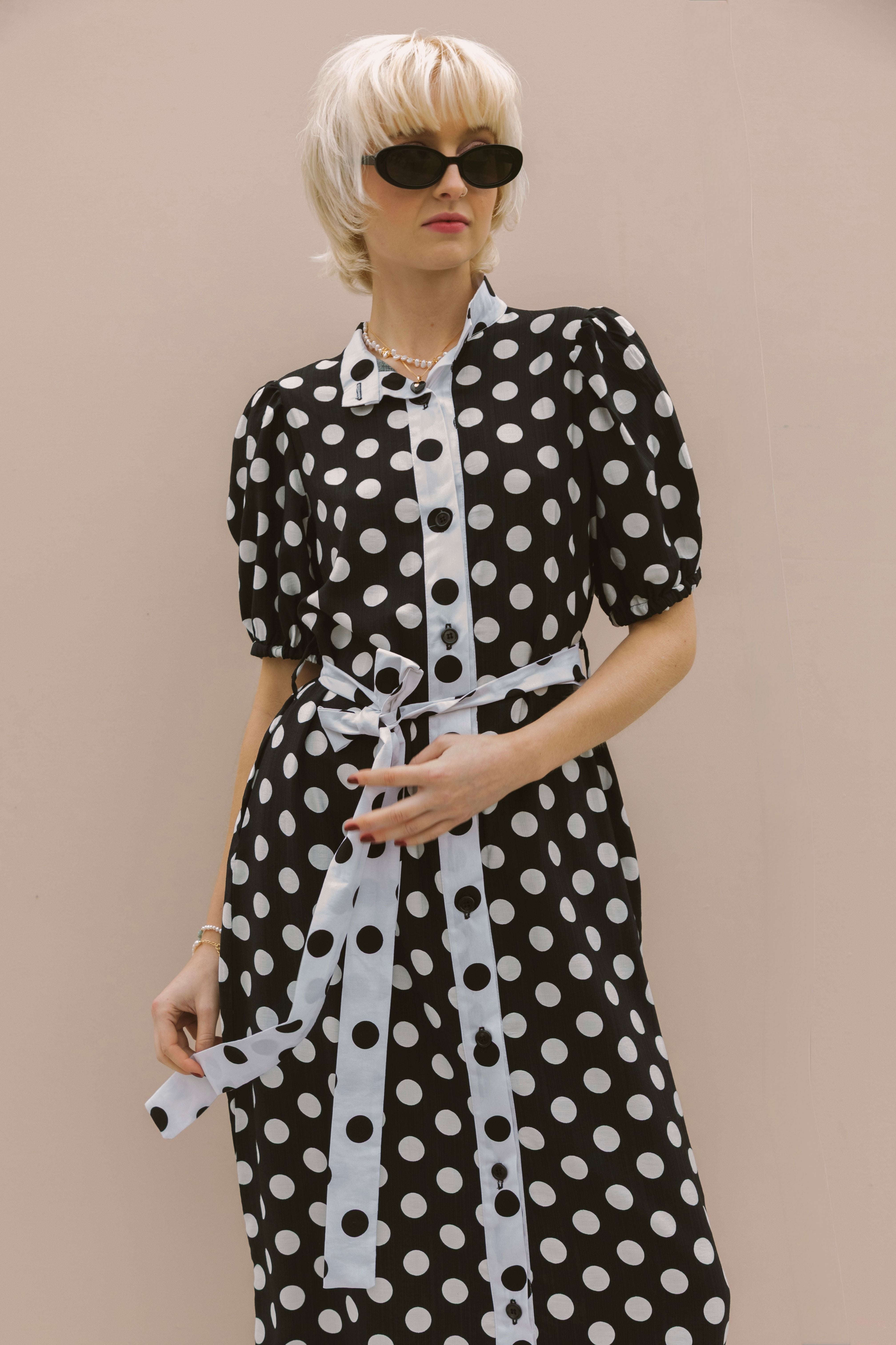 POLKADOT SHIRT DRESS