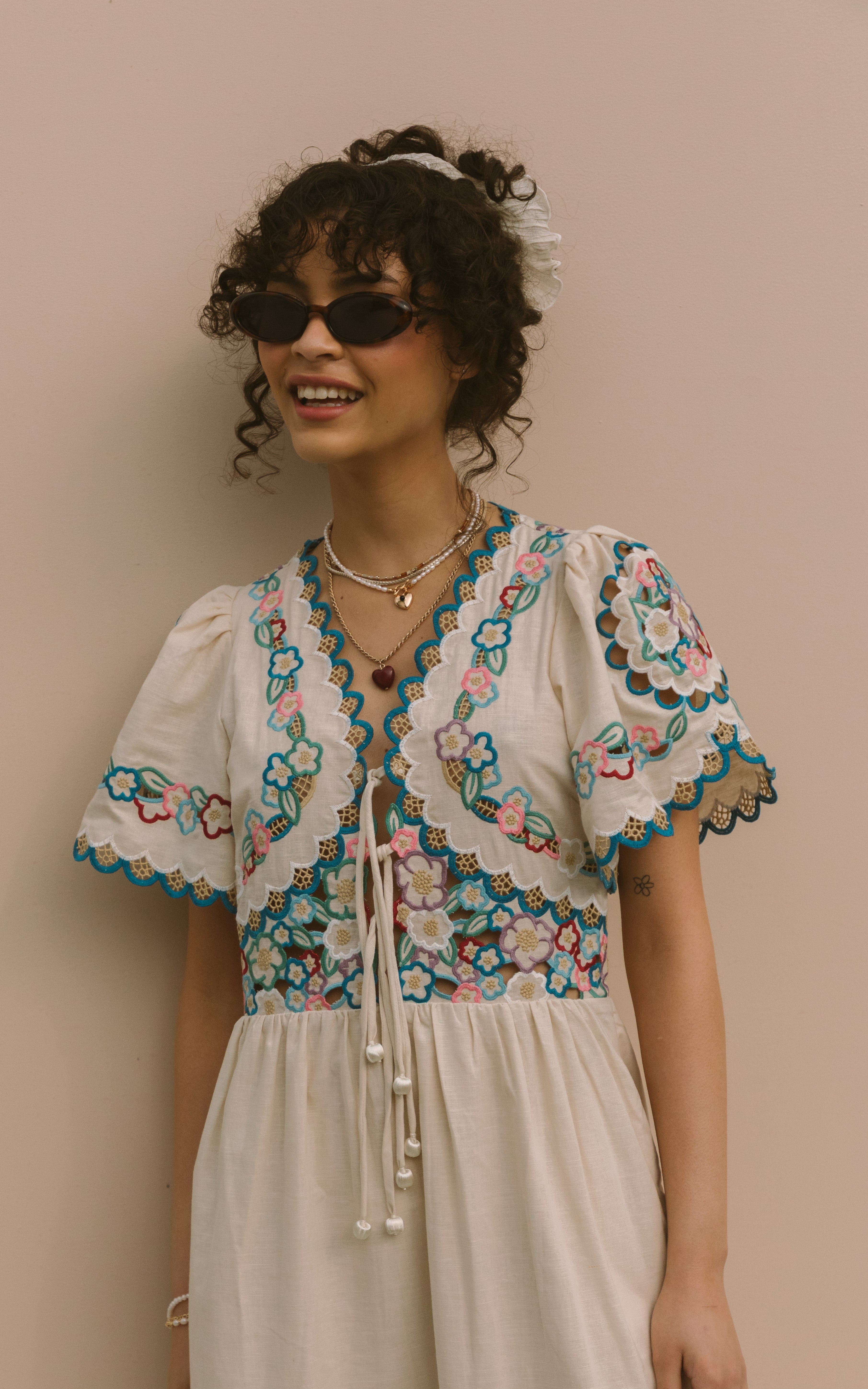 PREMIUM EMBROIDERED MIDI DRESS