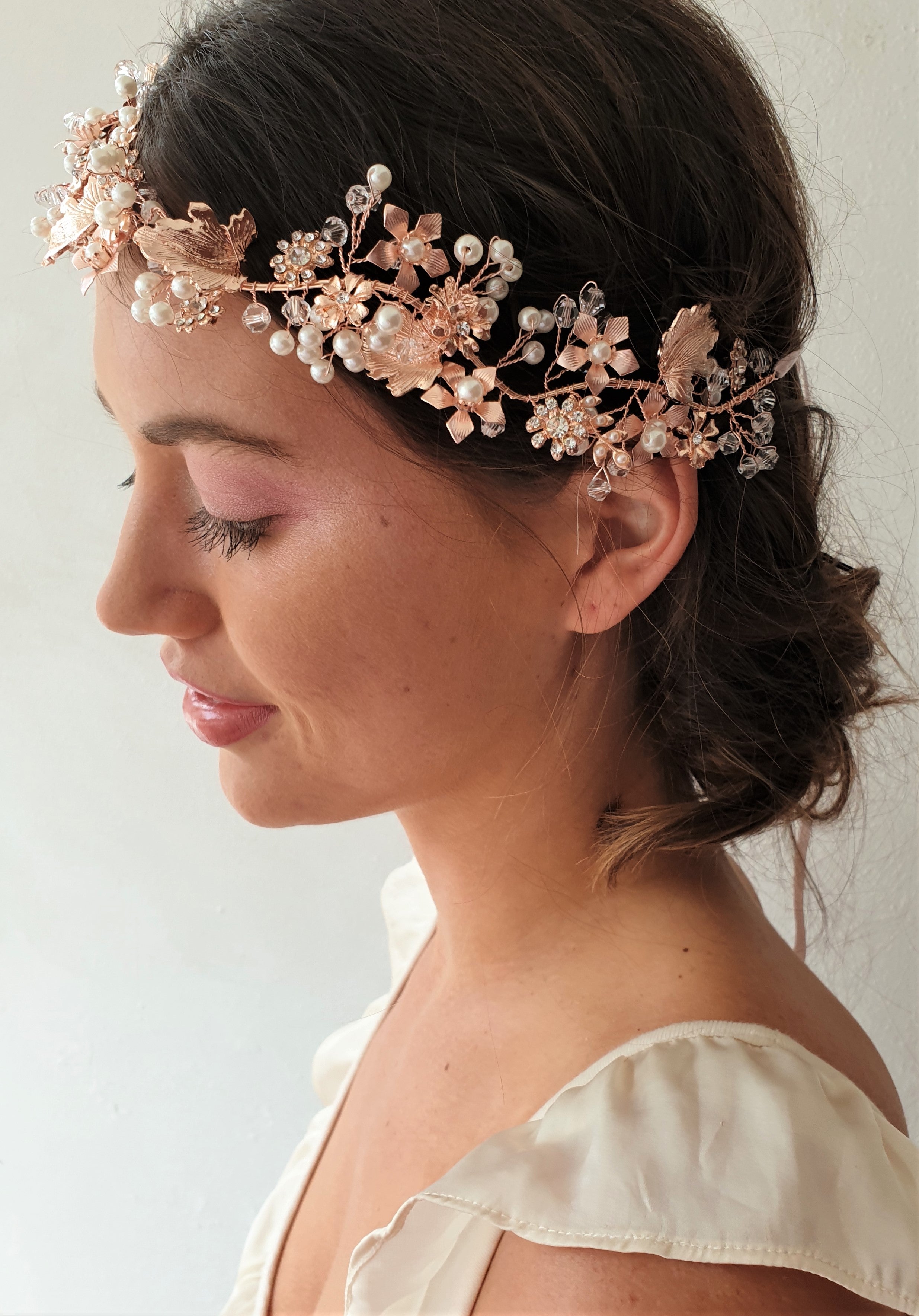 THE EDIE ROSE GOLD HAIR WREATH