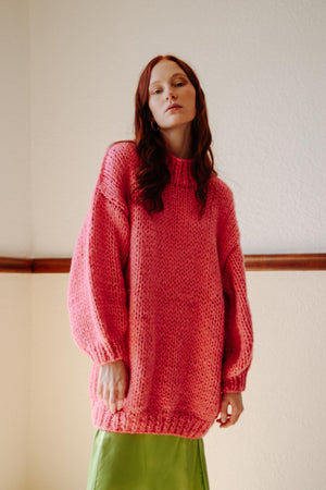 SUPER-CHUNKY BALLOON SLEEVE PULLOVER