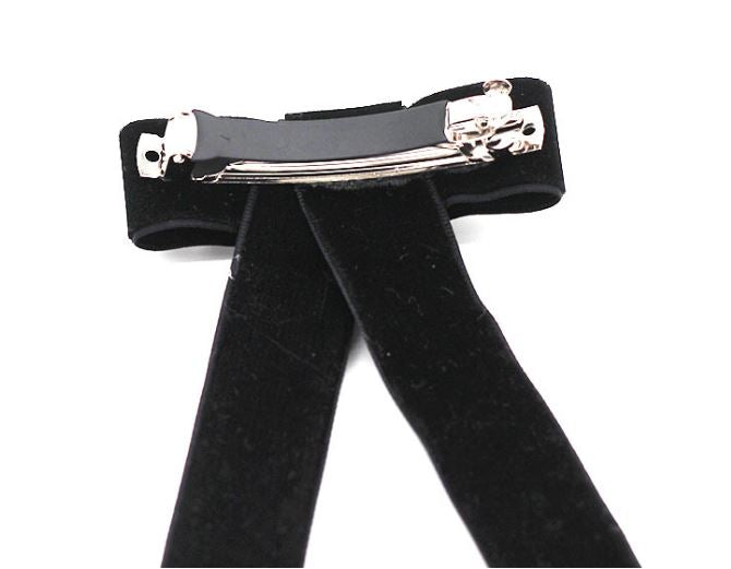 THE CHRISTOLENE VELVET BOW CLIP