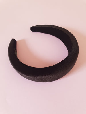 BLACK VELVET PADDED HALO ALICE BAND