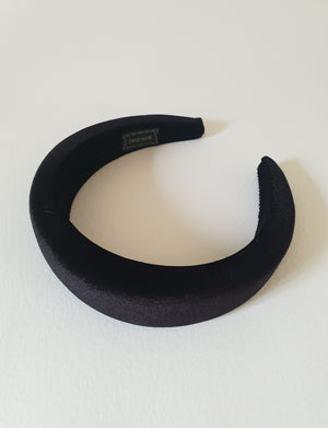 BLACK VELVET PADDED HALO ALICE BAND