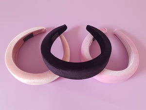 BLACK VELVET PADDED HALO ALICE BAND