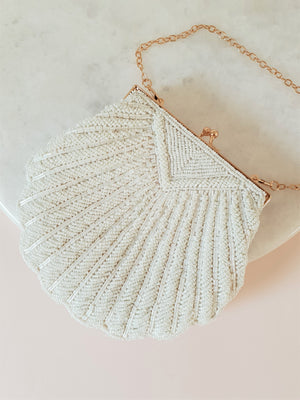 FULLY BEADED SHELL EVENING BAG