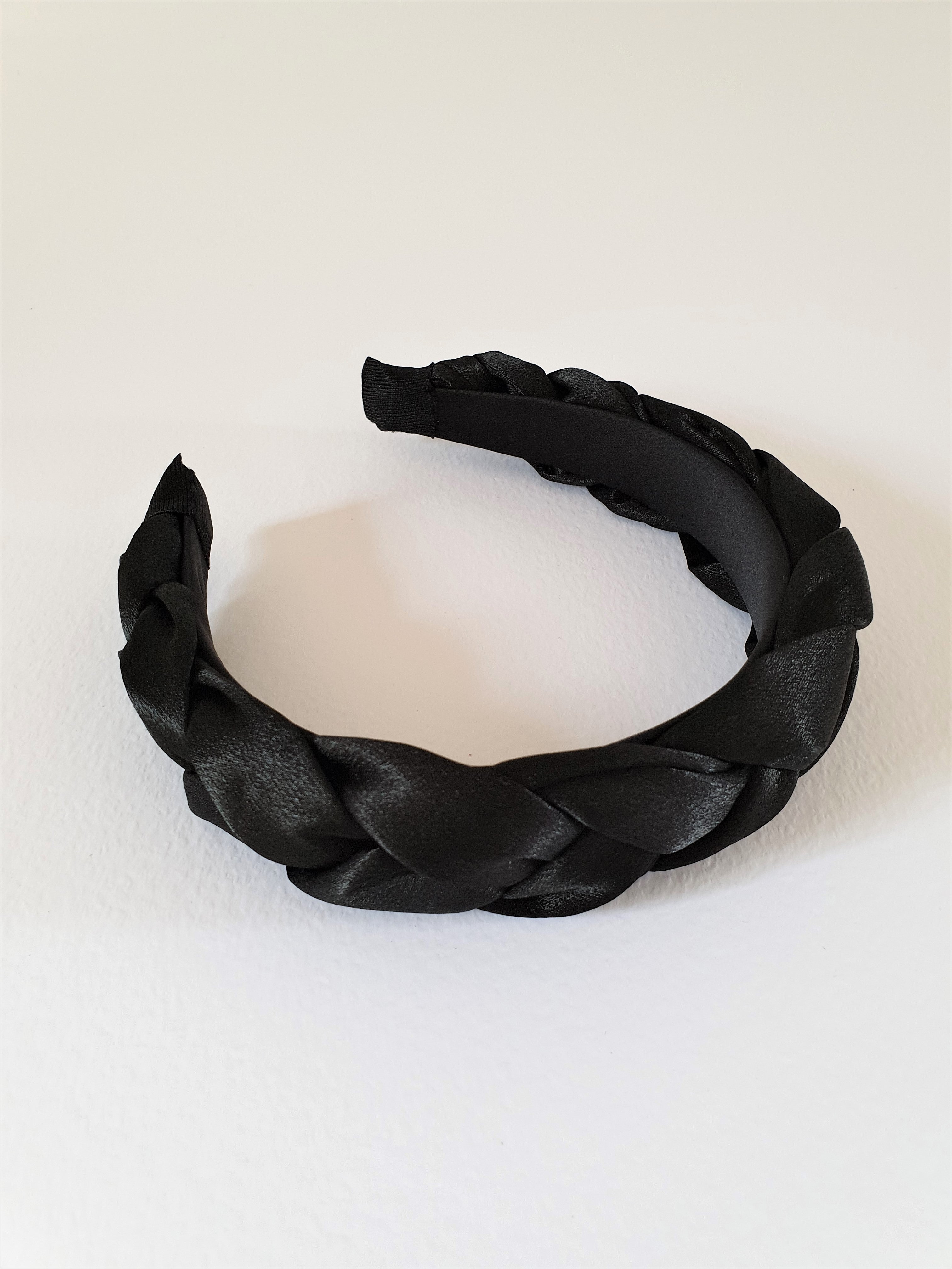 SATIN PADDED BAND - BLACK