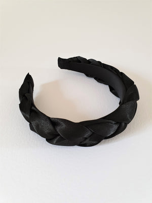 SATIN PADDED BAND - BLACK