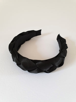SATIN PADDED BAND - BLACK