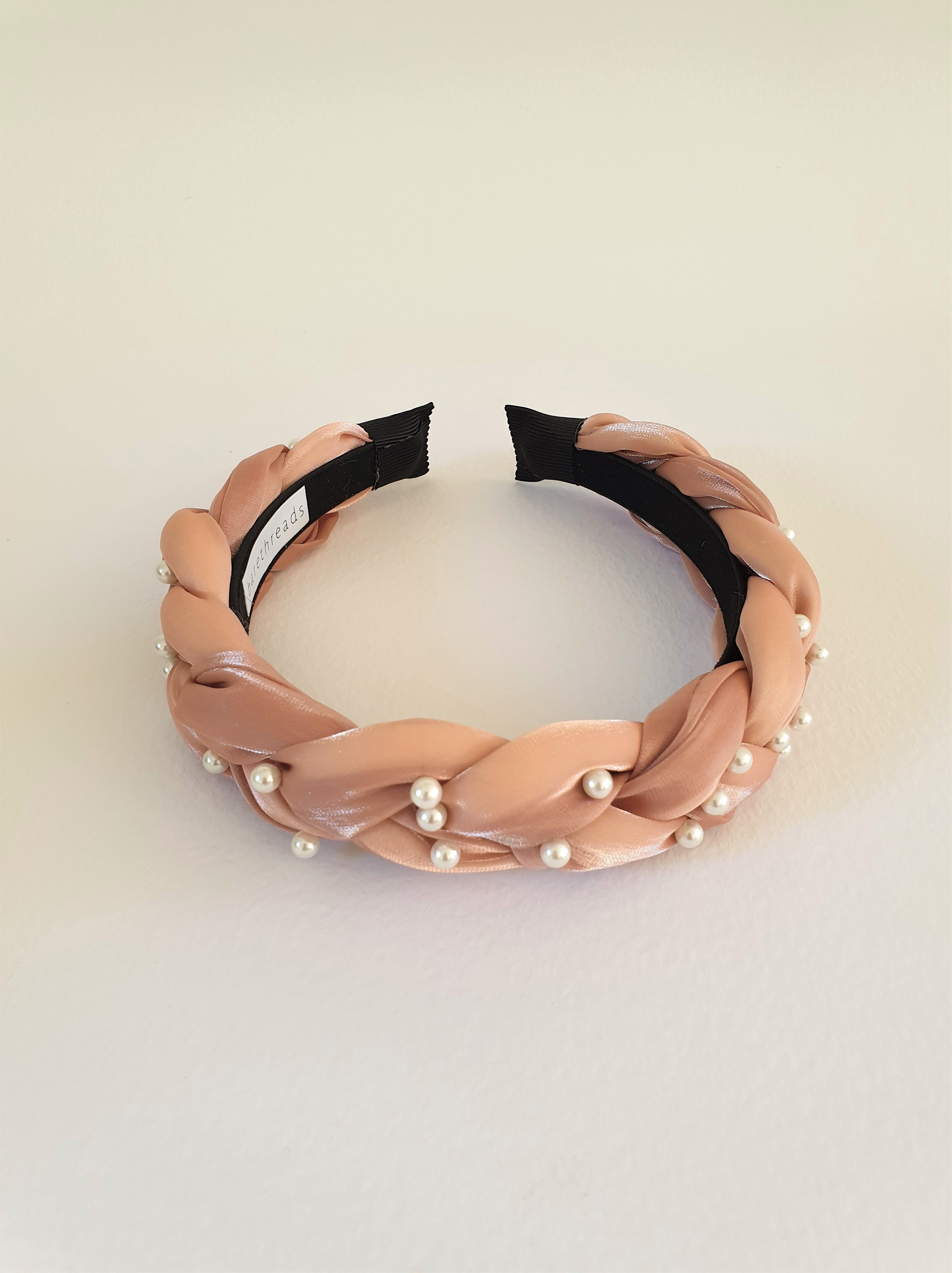THE ZOE PLAITED BAND - DUSTY PINK