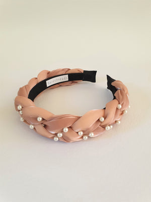 THE ZOE PLAITED BAND - DUSTY PINK