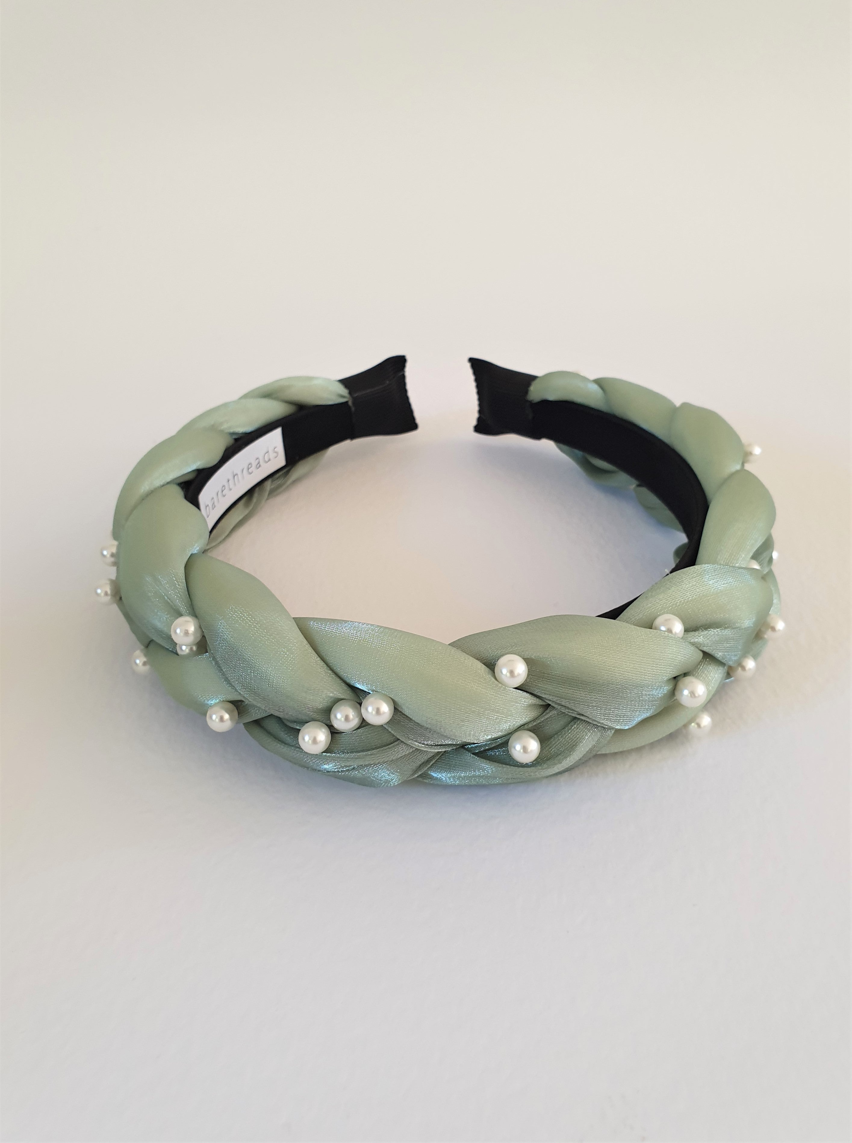 THE ZOE PLAITED BAND - SAGE GREEN